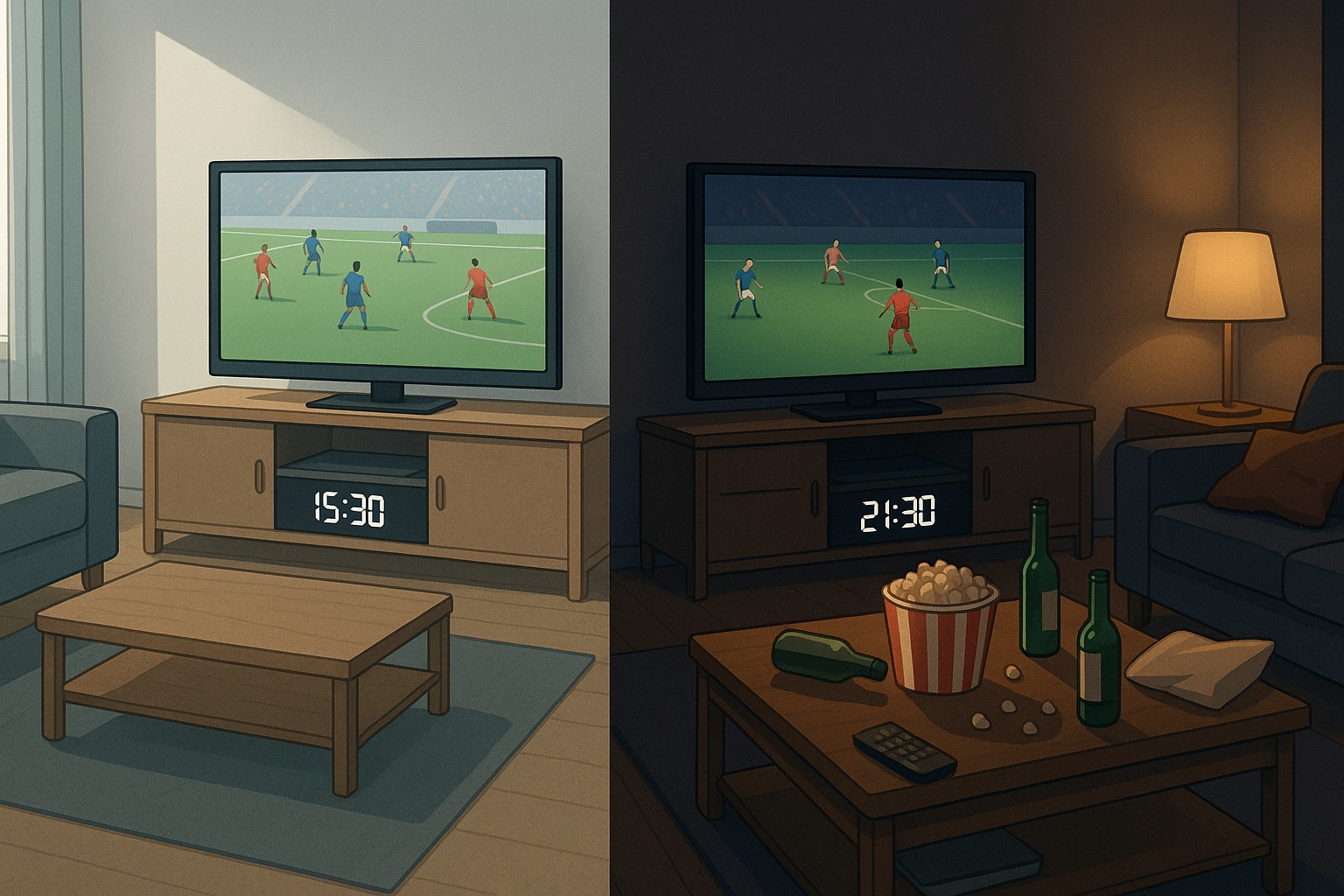 Horário e audiência no futebol